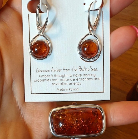 925 Amber Ring - Picture 14 of 14